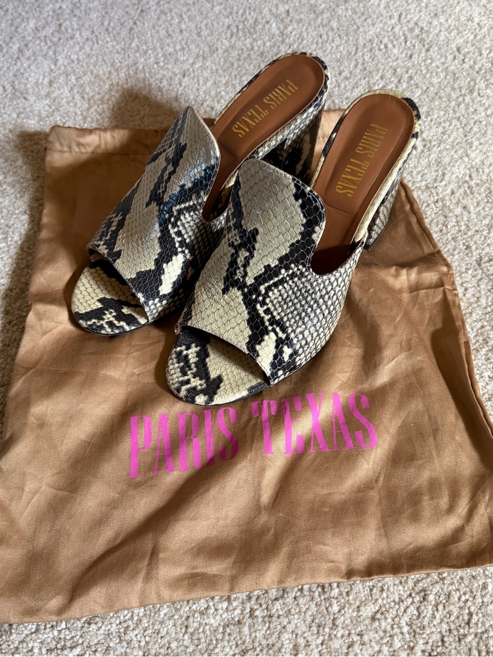 PARIS TEXAS Snake Python Printed Mule - Picture 5 of 5